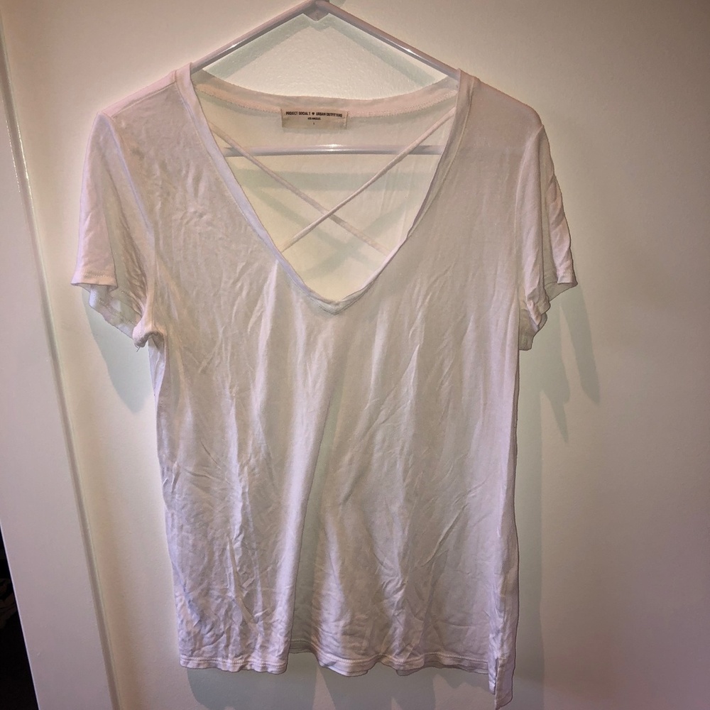 T-shirt with cross over detail